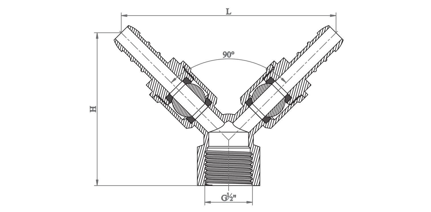 Y-shaped Diverter Valve
